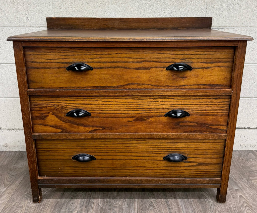 Antique Arts and Crafts Mission Style Oak Dresser Chest of Drawers