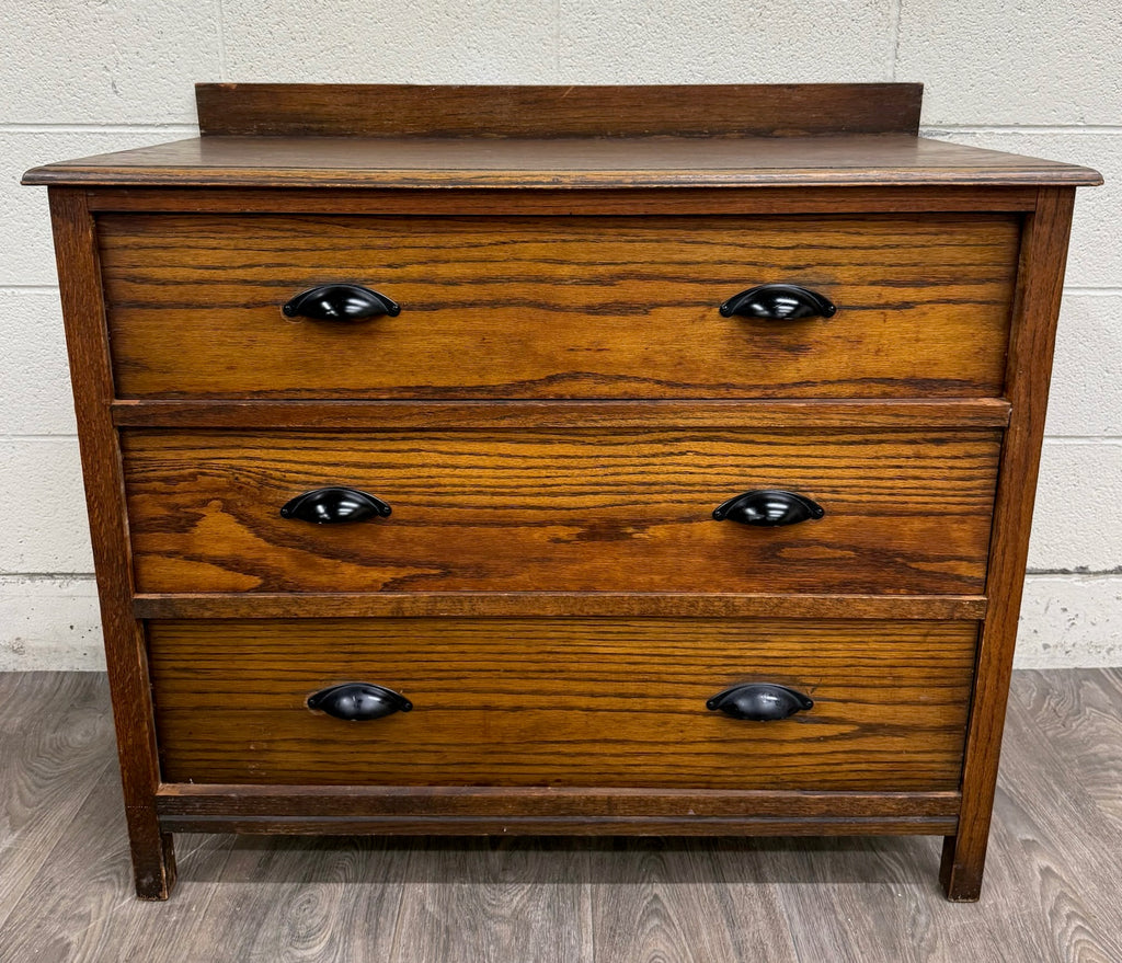 Antique Arts and Crafts Mission Style Oak Dresser Chest of Drawers