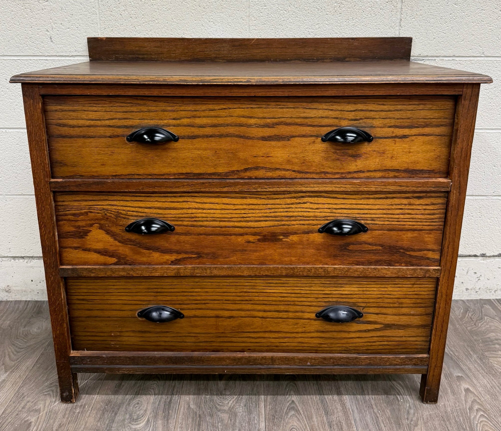 Antique Arts and Crafts Mission Style Oak Dresser Chest of Drawers