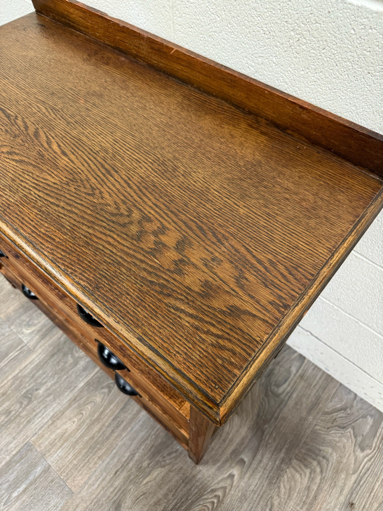 Antique Arts and Crafts Mission Style Oak Dresser Chest of Drawers