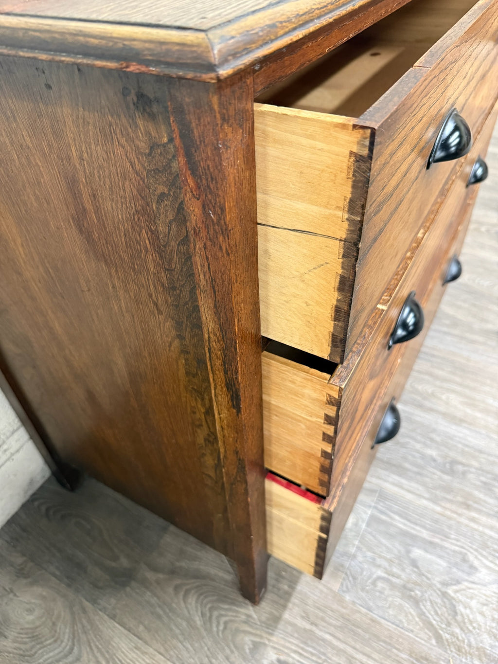 Antique Arts and Crafts Mission Style Oak Dresser Chest of Drawers