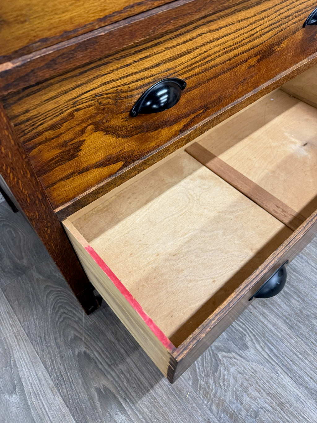 Antique Arts and Crafts Mission Style Oak Dresser Chest of Drawers