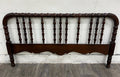 Antique Full Size Jenny Lind Style Headboard with Bobbin Turned Top Rail