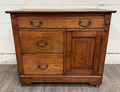 Antique Arts & Crafts Oak Washstand with Castors