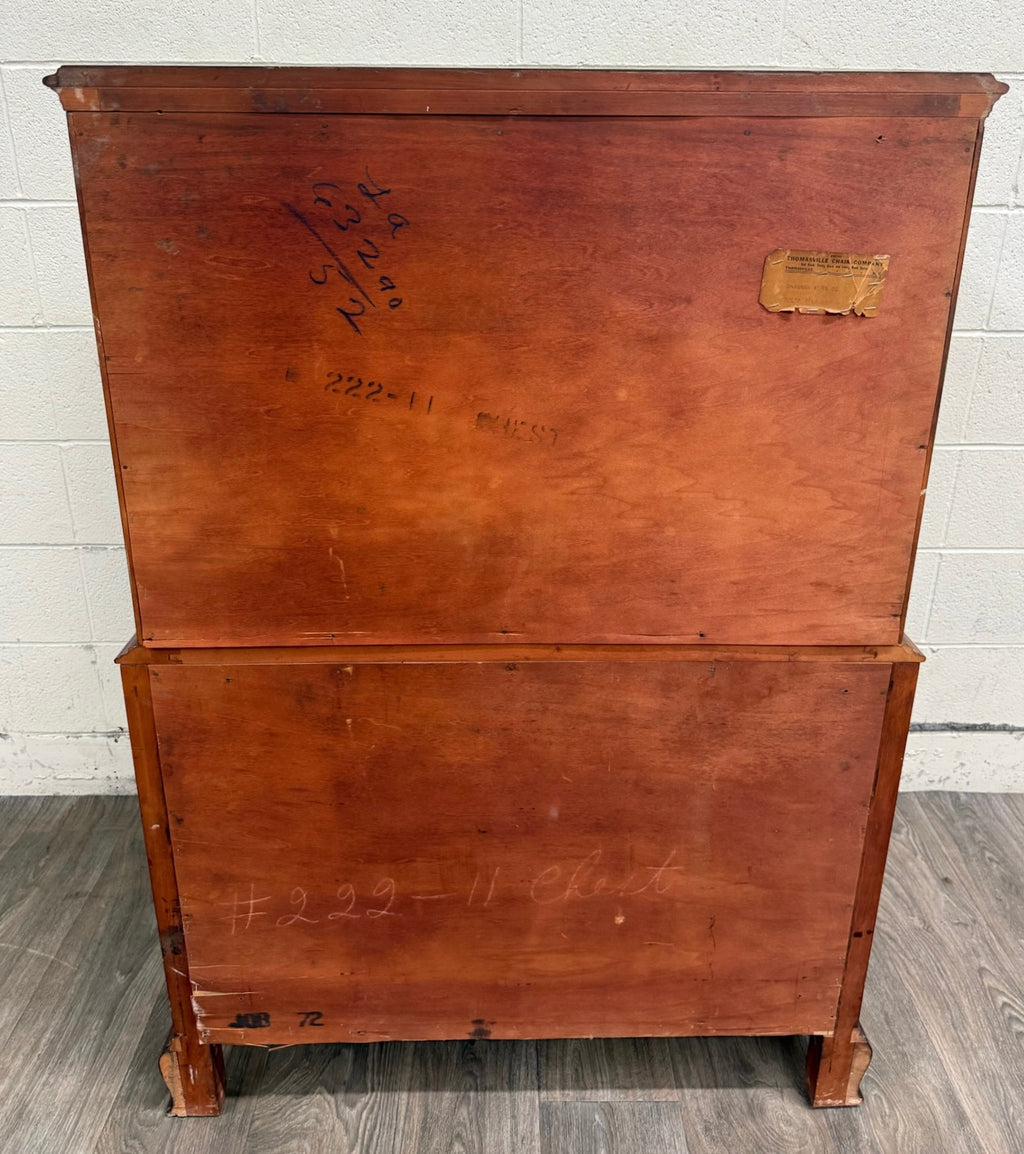 Vintage Thomasville Chair Company Mahogany Chest on Chest Dresser