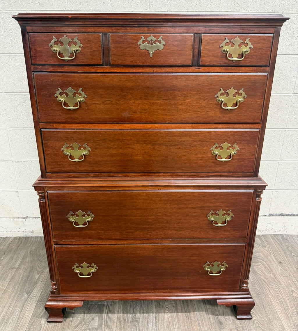 Vintage Thomasville Chair Company Mahogany Chest on Chest Dresser