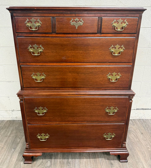 Vintage Thomasville Chair Company Mahogany Chest on Chest Dresser