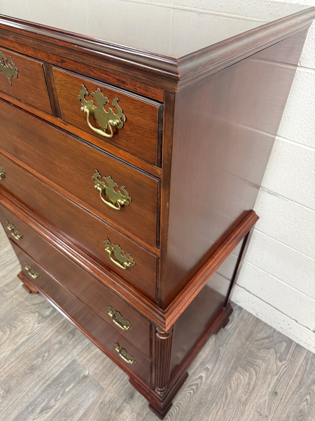 Vintage Thomasville Chair Company Mahogany Chest on Chest Dresser