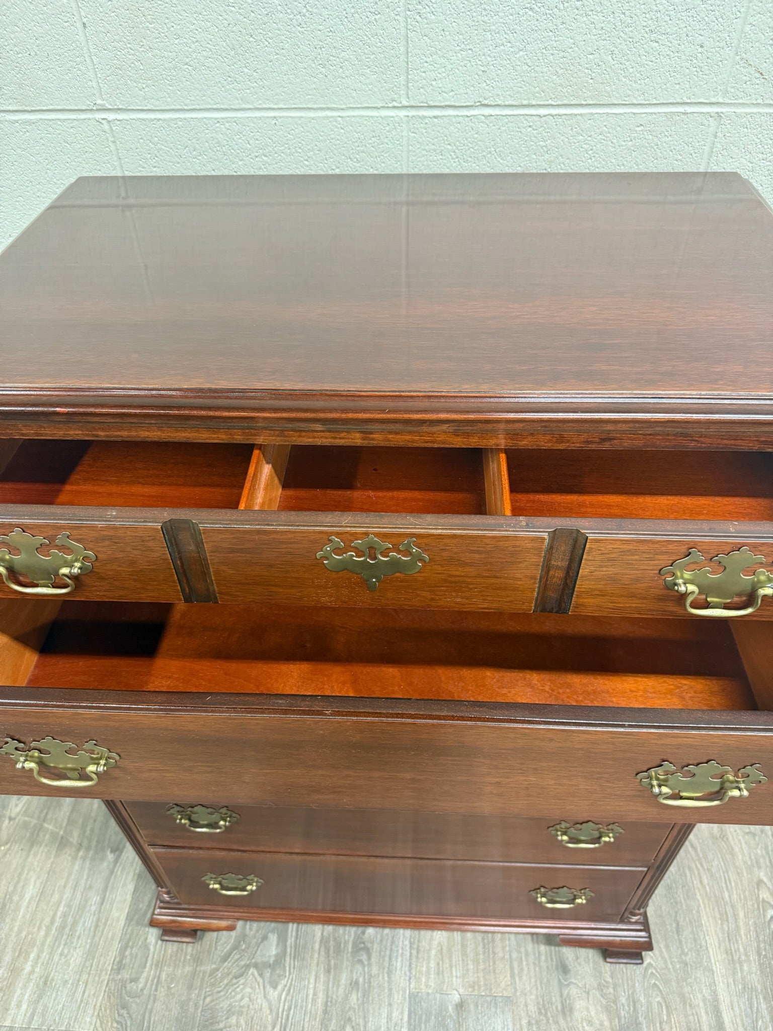 Vintage Thomasville Chair Company Mahogany Chest on Chest Dresser