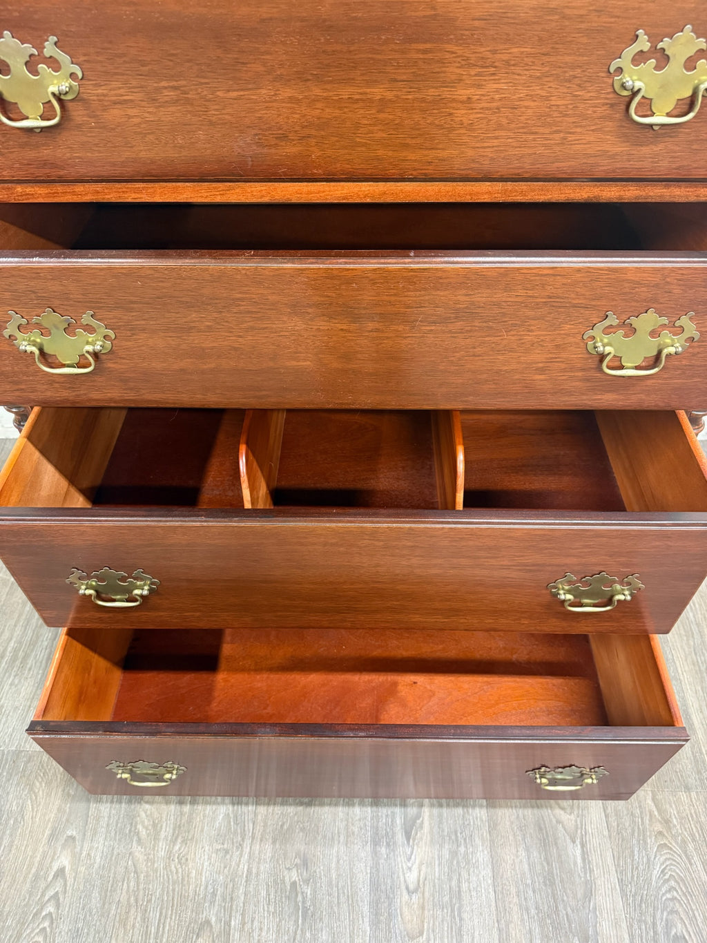 Vintage Thomasville Chair Company Mahogany Chest on Chest Dresser