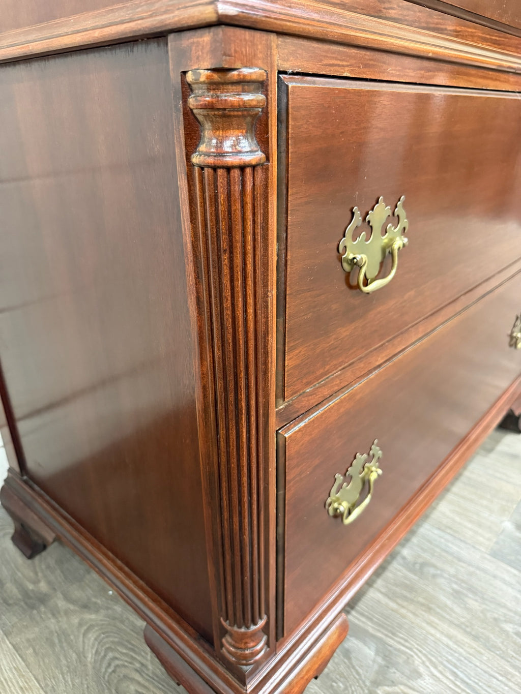 Vintage Thomasville Chair Company Mahogany Chest on Chest Dresser