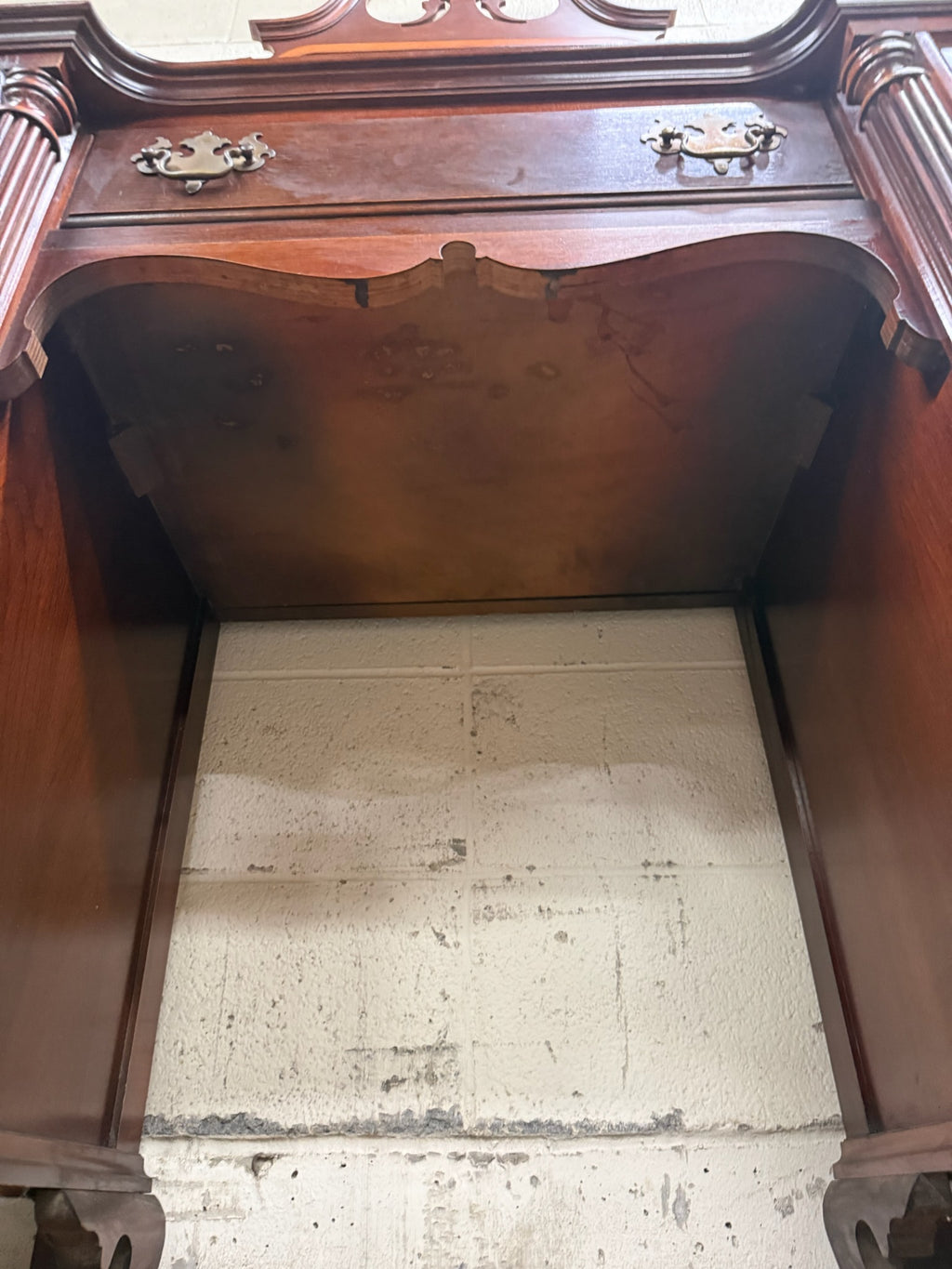 Vintage Thomasville Mahogany Vanity Dressing Table with Mirror