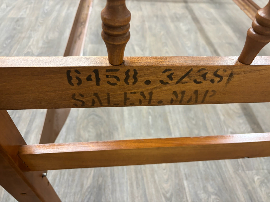 Vintage Twin Size Maple Cannonball Spindle Bed