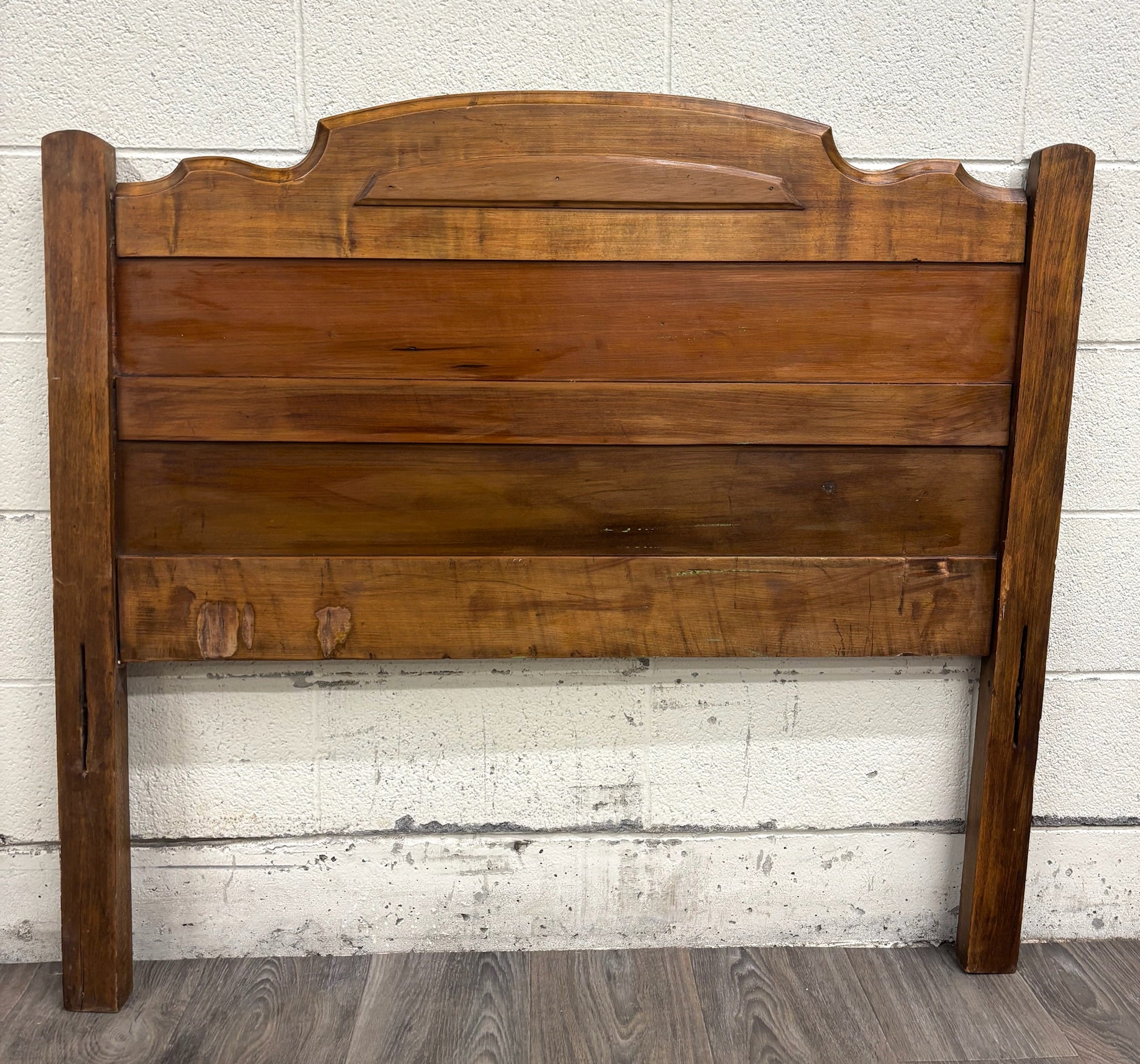 Antique Twin Size Victorian Walnut Headboard