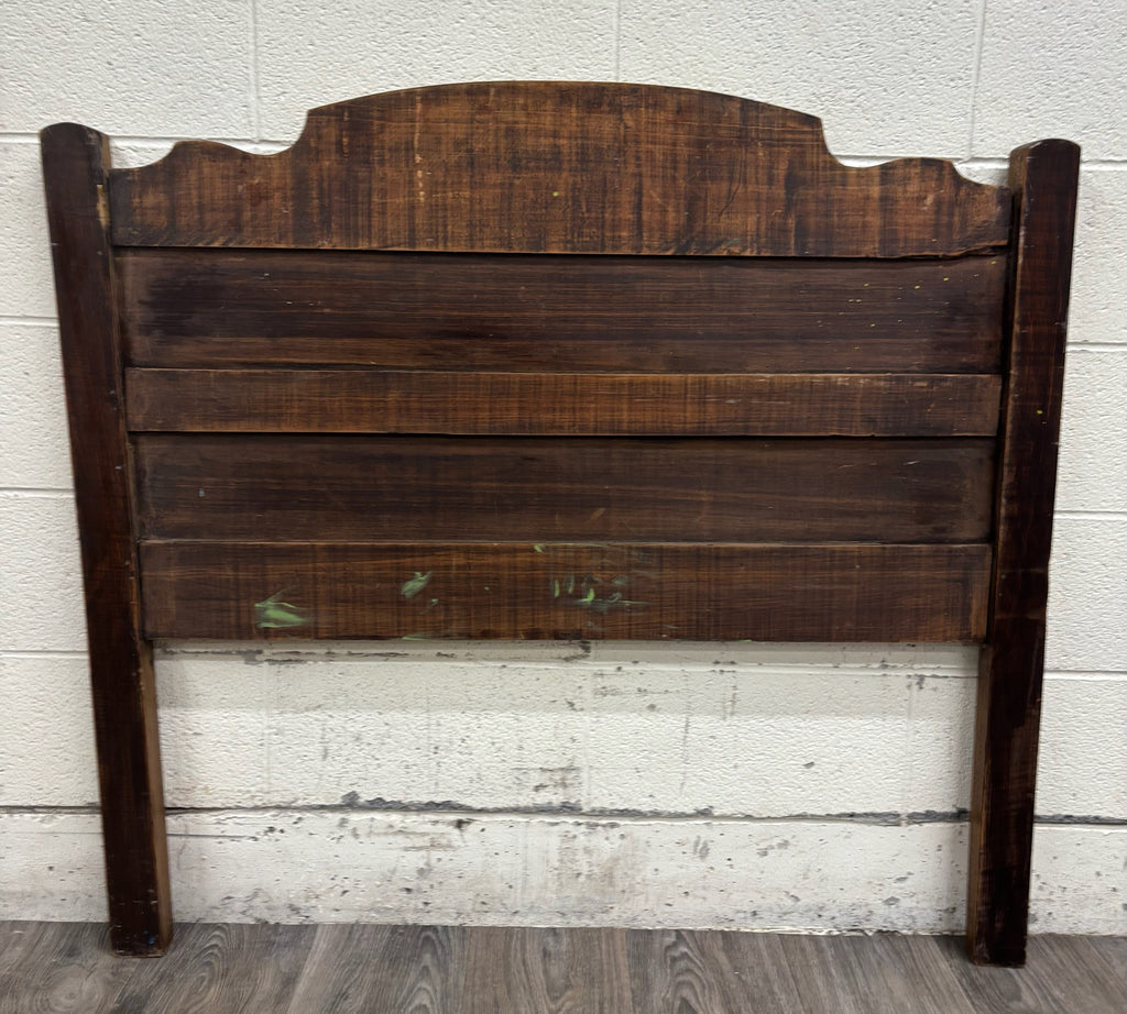 Antique Twin Size Victorian Walnut Headboard