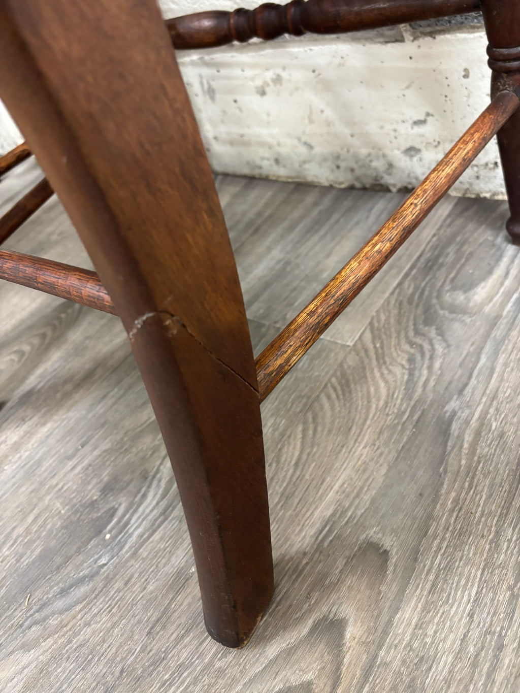 Vintage Victorian Eastlake Style Ladder Back Cane Seat Dining Chairs - Set of 3