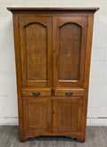 Antique Victorian Early American Quarter Sawn Oak Pie Safe