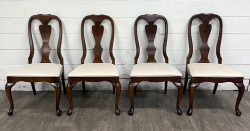 Vintage Crawford Furniture Mfg Heirloom Queen Anne Dining Side Chairs - Set of 4