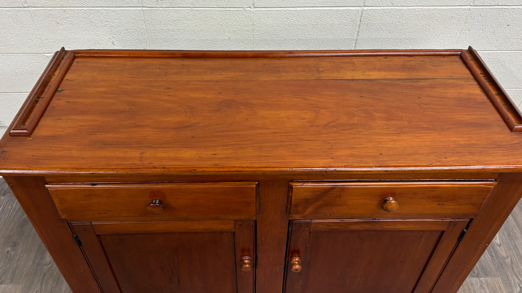 Antique American Country Stepback Hutch Welsh Cupboard