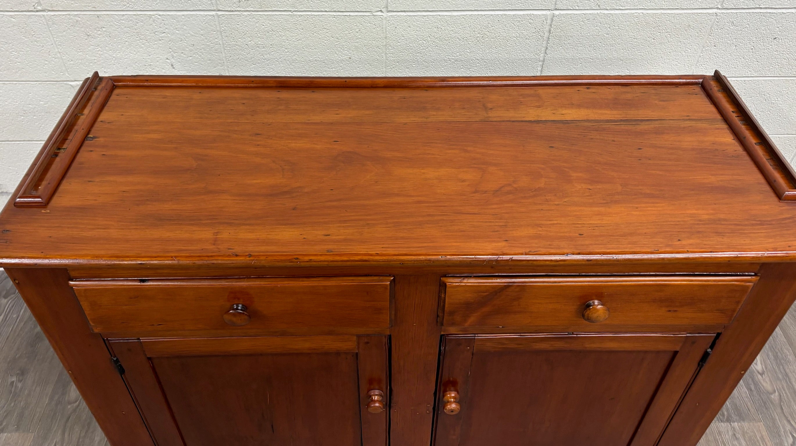 Antique American Country Stepback Hutch Welsh Cupboard