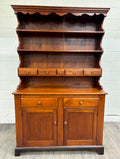 Antique American Country Stepback Hutch Welsh Cupboard