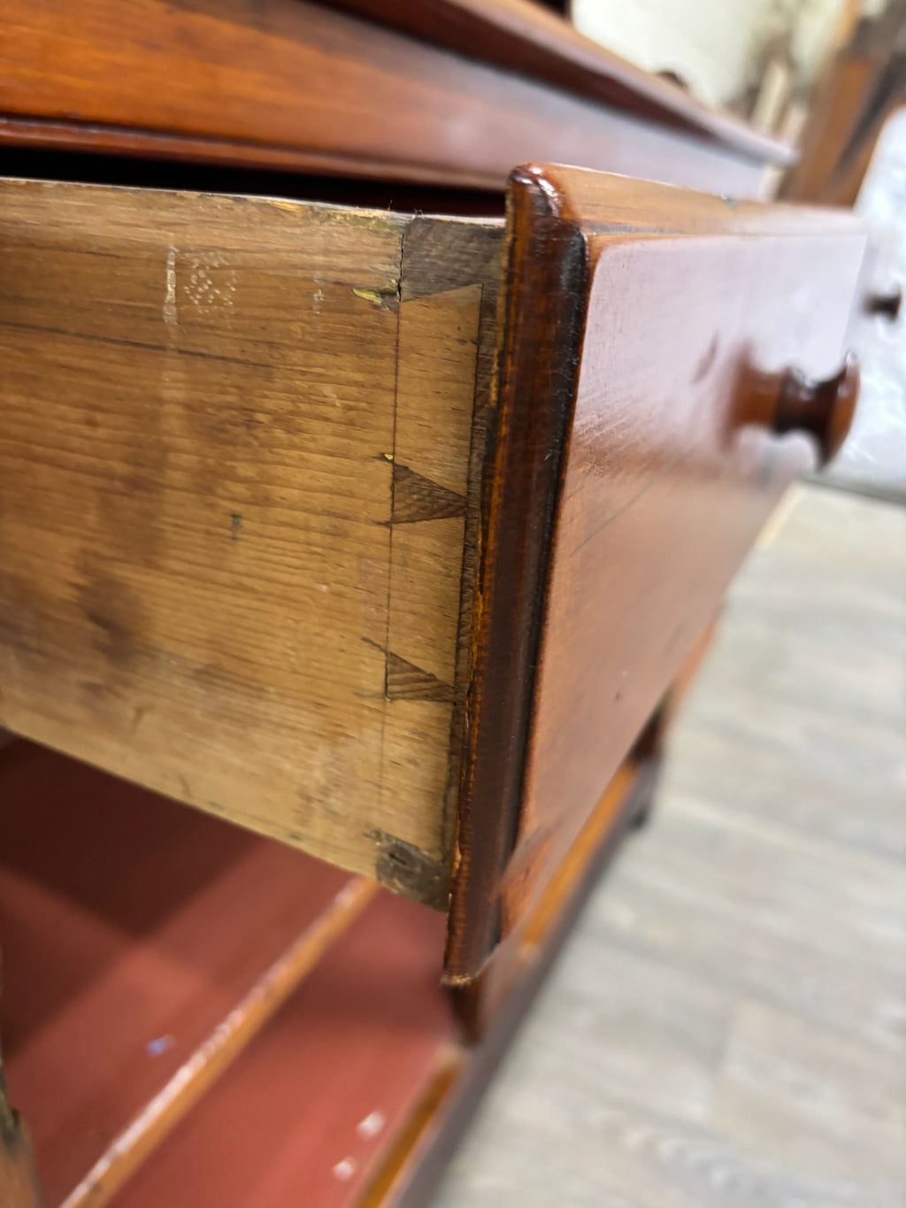 Antique American Country Stepback Hutch Welsh Cupboard