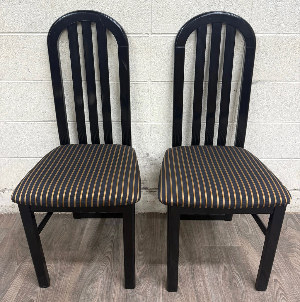 Vintage Italian ID Export SRL Postmodern Dining Side Chairs - Pair
