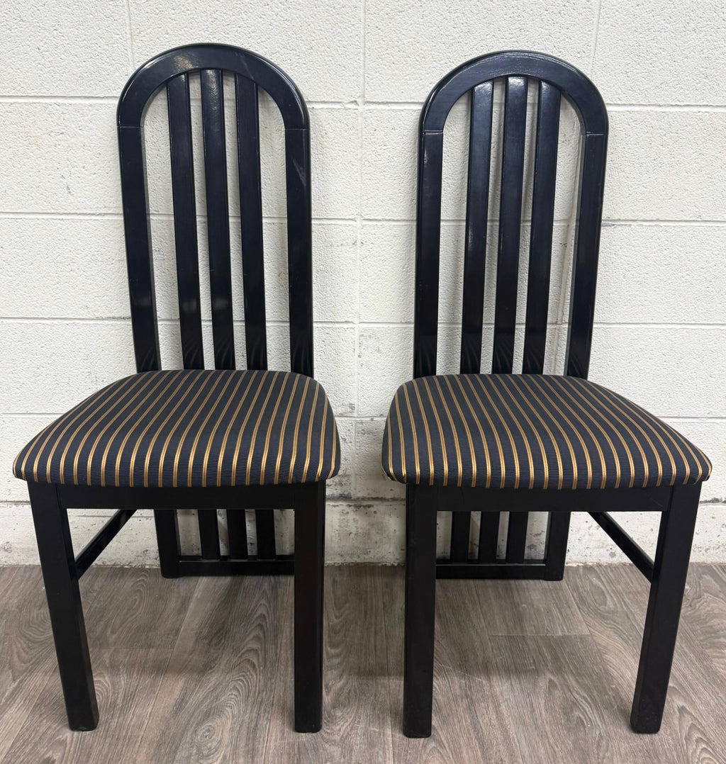 Vintage Italian ID Export SRL Postmodern Dining Side Chairs - Pair