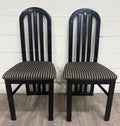 Vintage Italian ID Export SRL Postmodern Dining Side Chairs - Pair