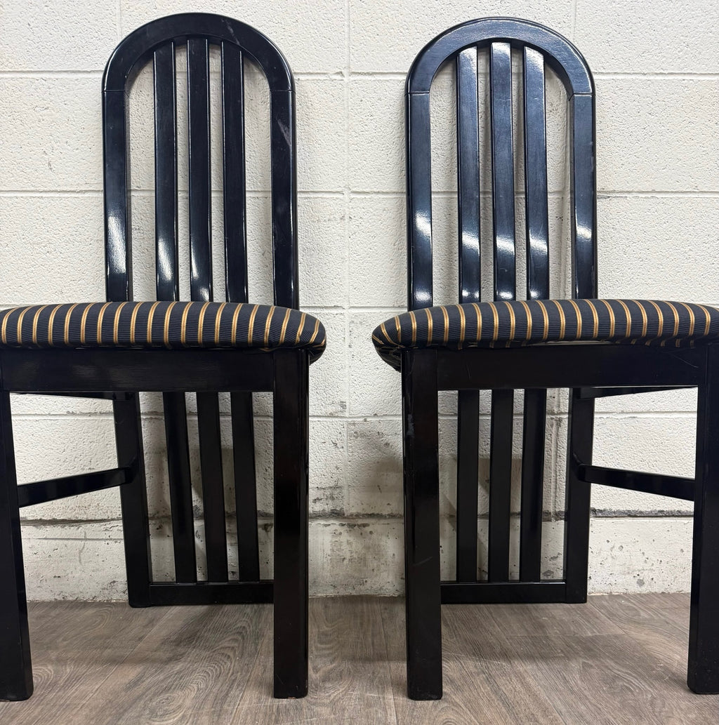 Vintage Italian ID Export SRL Postmodern Dining Side Chairs - Pair