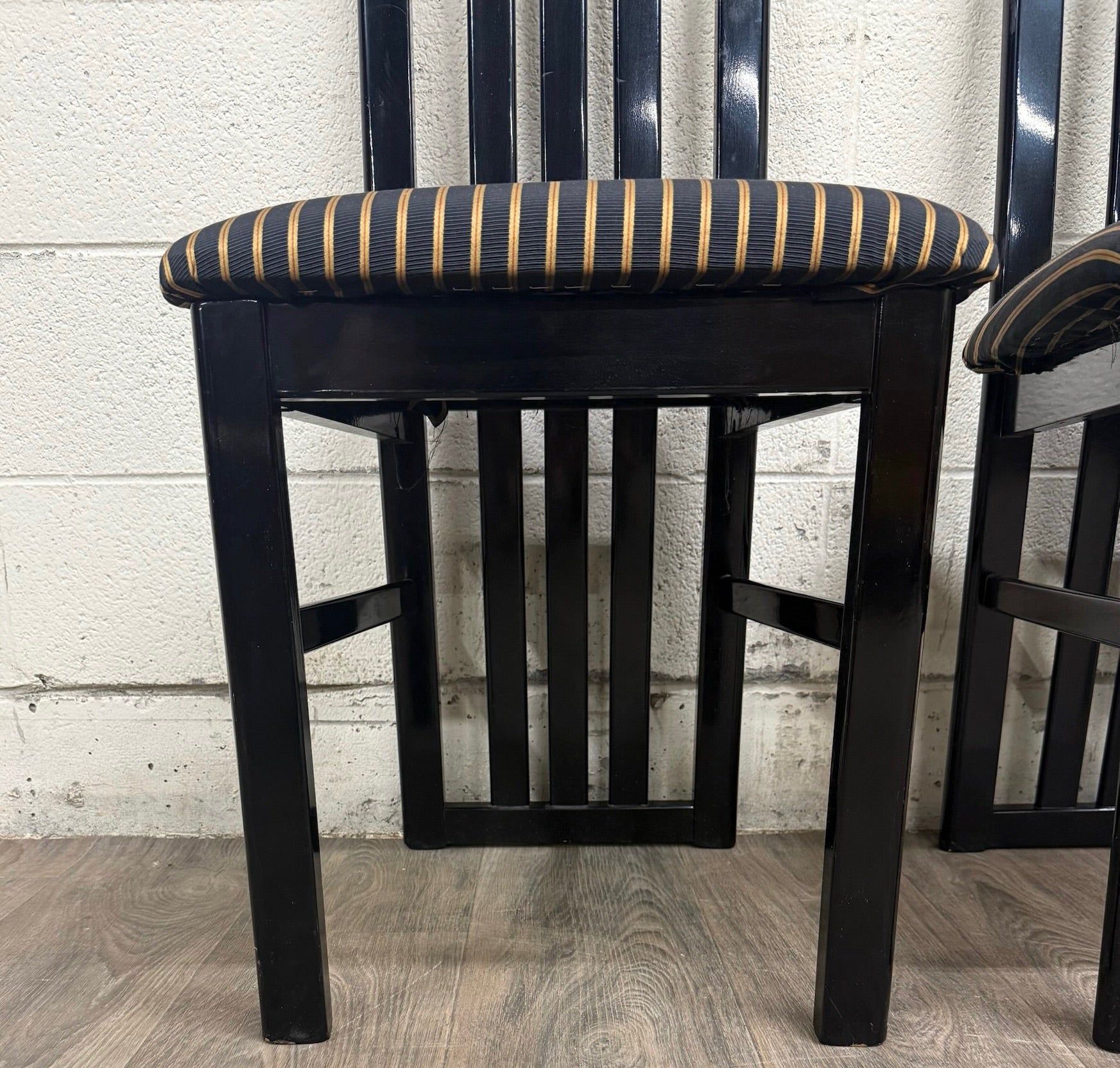 Vintage Italian ID Export SRL Postmodern Dining Side Chairs - Pair