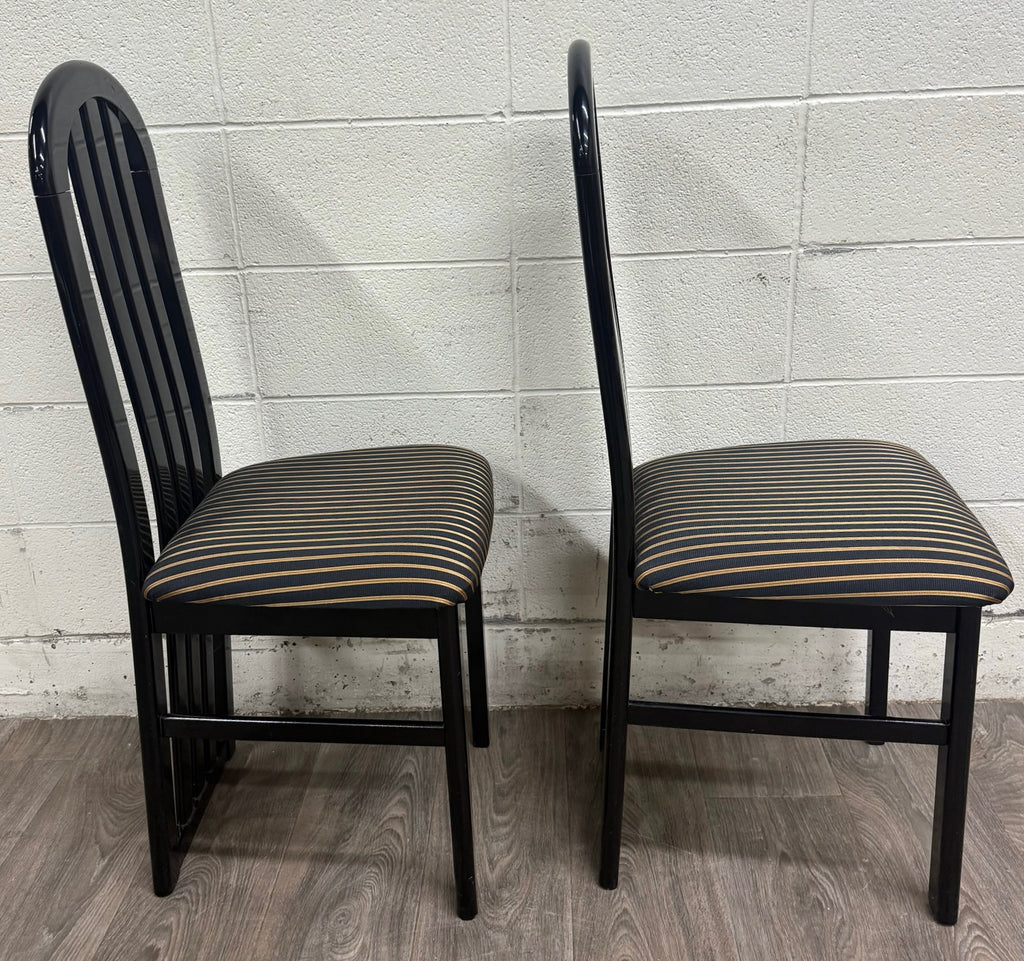 Vintage Italian ID Export SRL Postmodern Dining Side Chairs - Pair