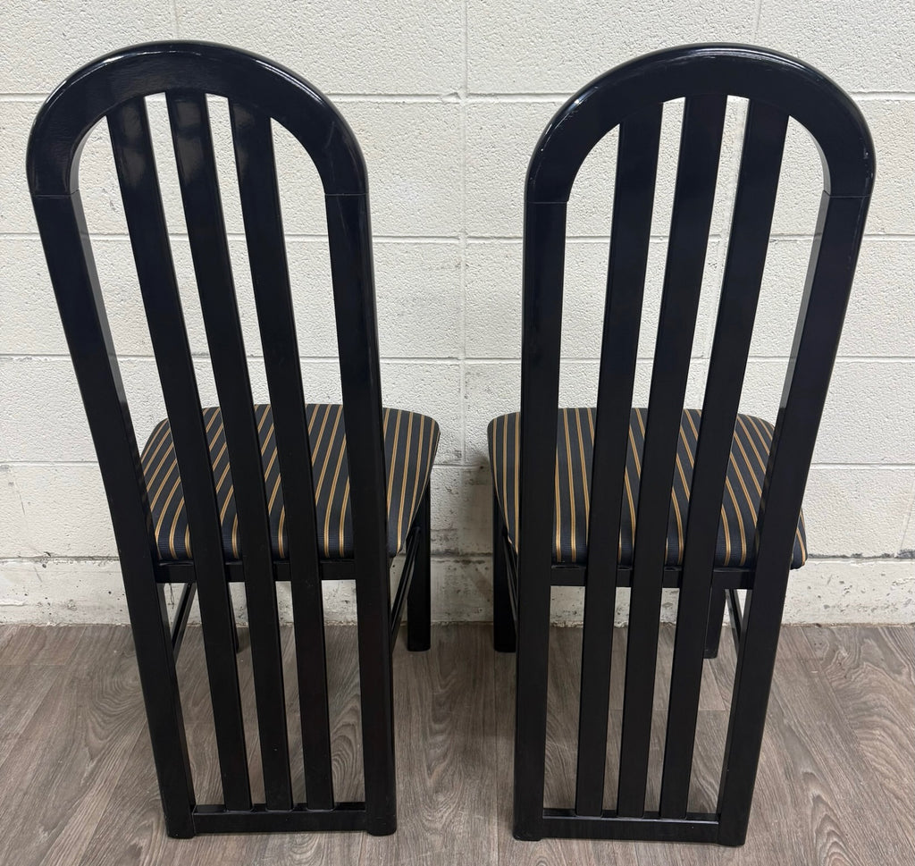 Vintage Italian ID Export SRL Postmodern Dining Side Chairs - Pair