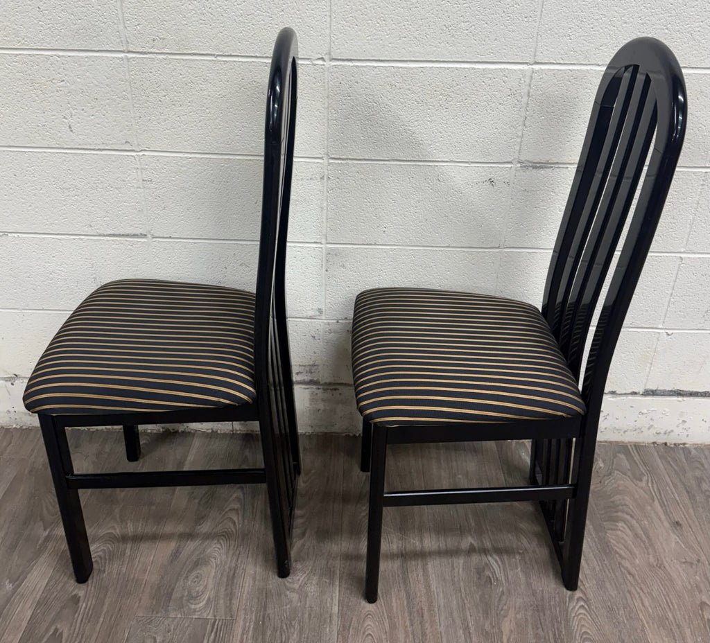 Vintage Italian ID Export SRL Postmodern Dining Side Chairs - Pair