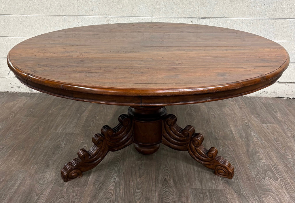 Antique French Renaissance Revival Victorian Renaissance Solid Oak Dining Table