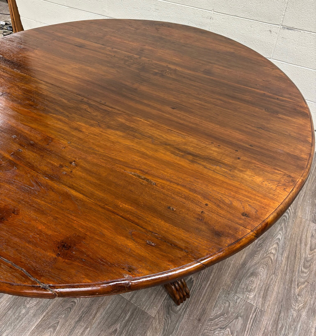 Antique French Renaissance Revival Victorian Renaissance Solid Oak Dining Table