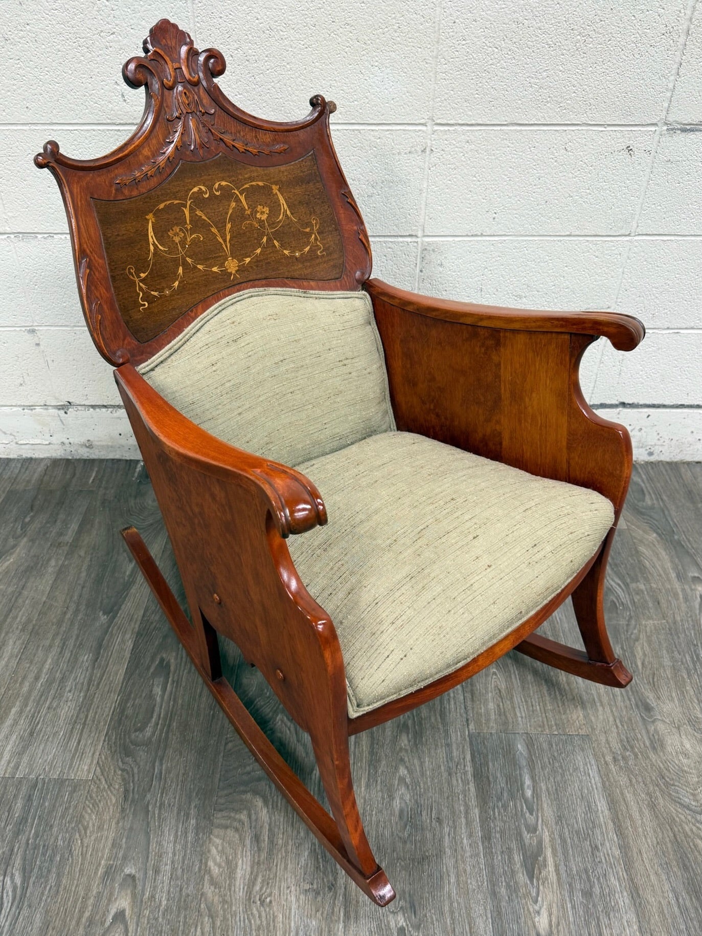 Antique Victorian Mahogany Rocking Chair