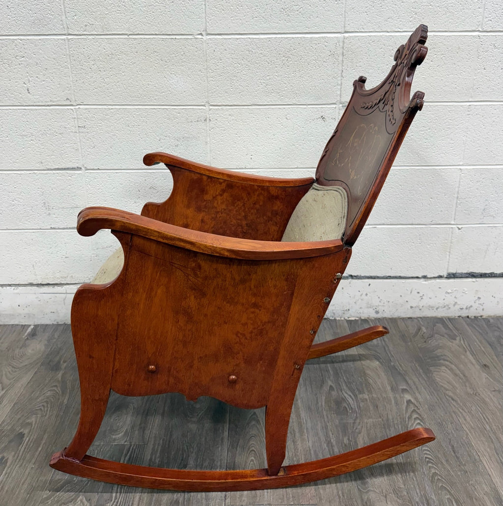 Antique Victorian Mahogany Rocking Chair