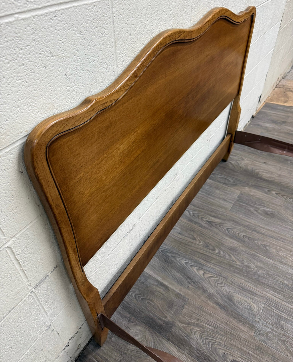 Vintage Full Size French Provincial Solid Oak Bed