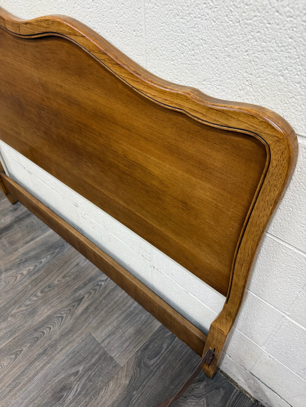 Vintage Full Size French Provincial Solid Oak Bed