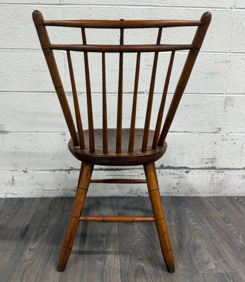 Antique American Windsor Farmhouse Style Plank Seat Dining Chair
