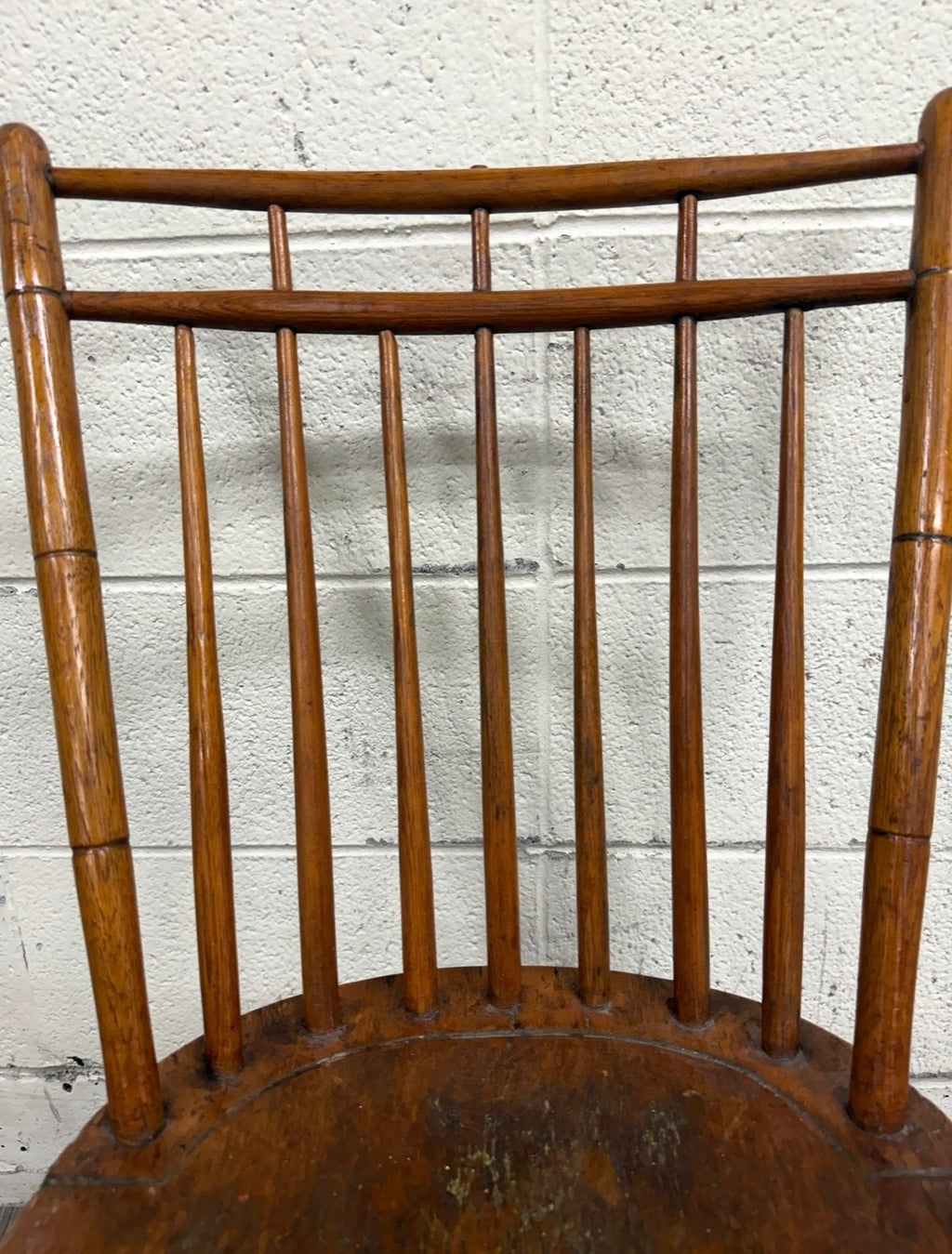 Antique American Windsor Farmhouse Style Plank Seat Dining Chair