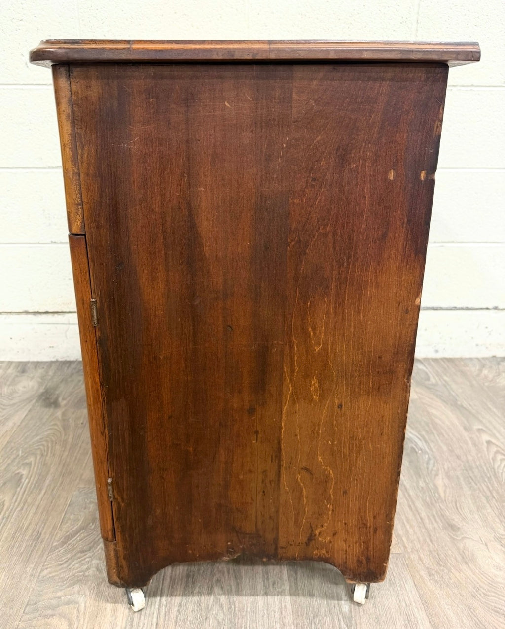 Antique Victorian French Provincial Louis XV Walnut Bedside Commode Cabinet