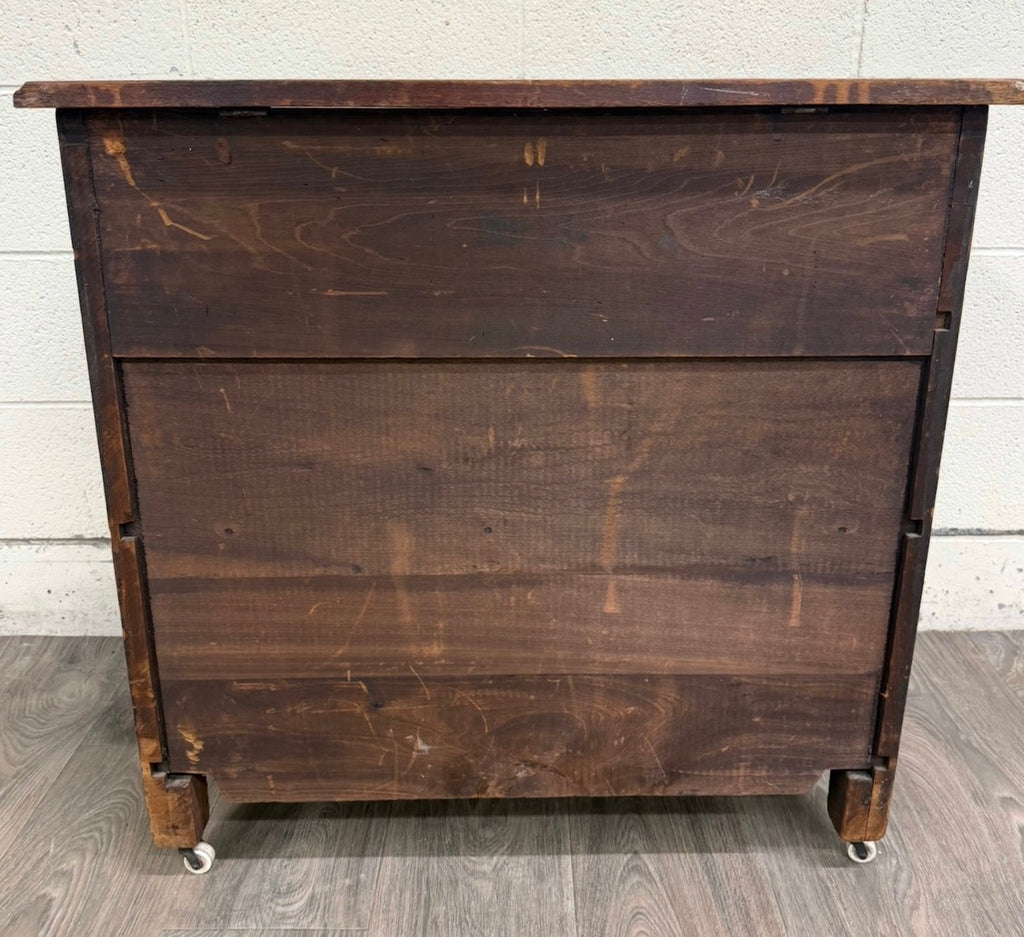 Antique Victorian French Provincial Louis XV Walnut Bedside Commode Cabinet