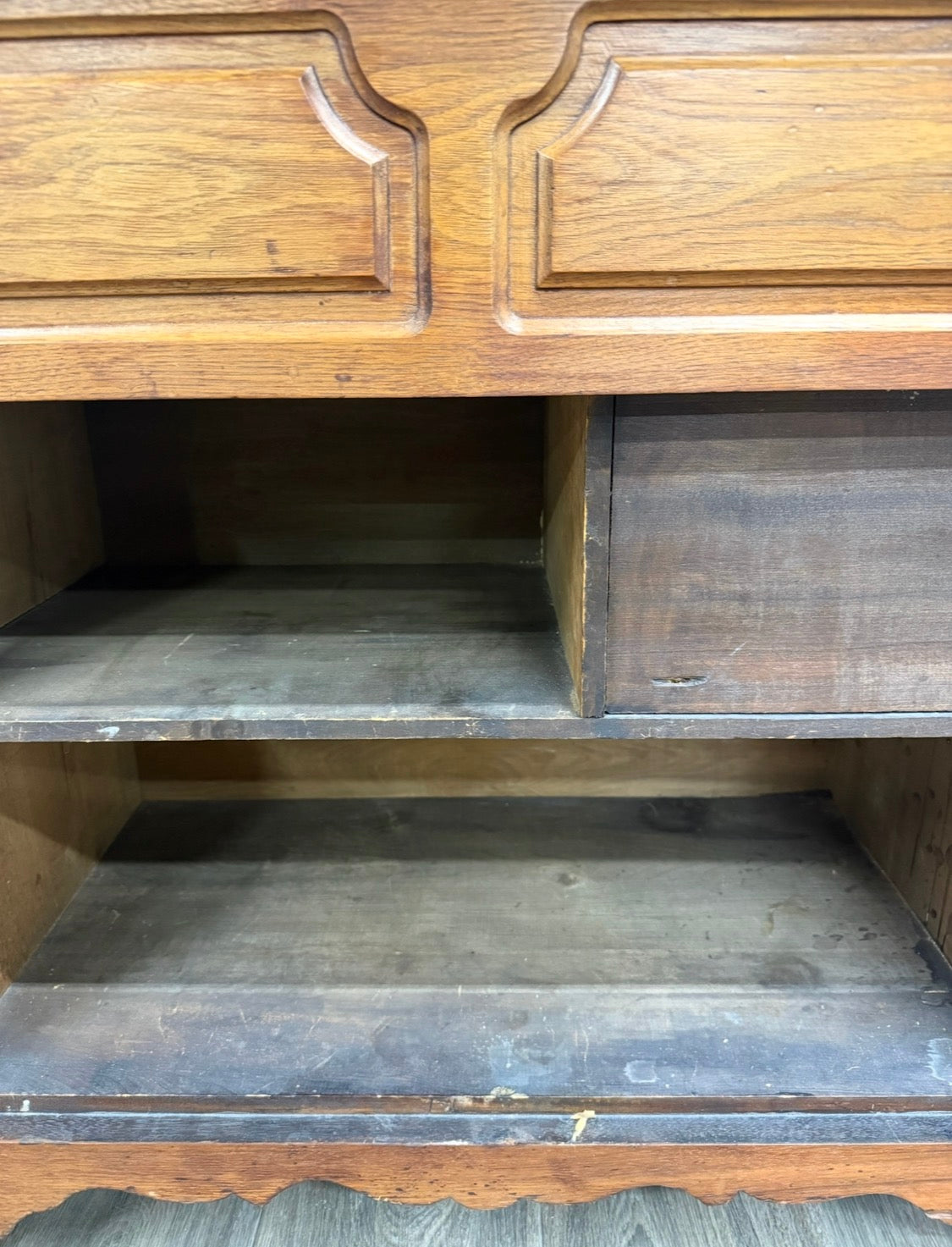 Antique Victorian French Provincial Louis XV Walnut Bedside Commode Cabinet