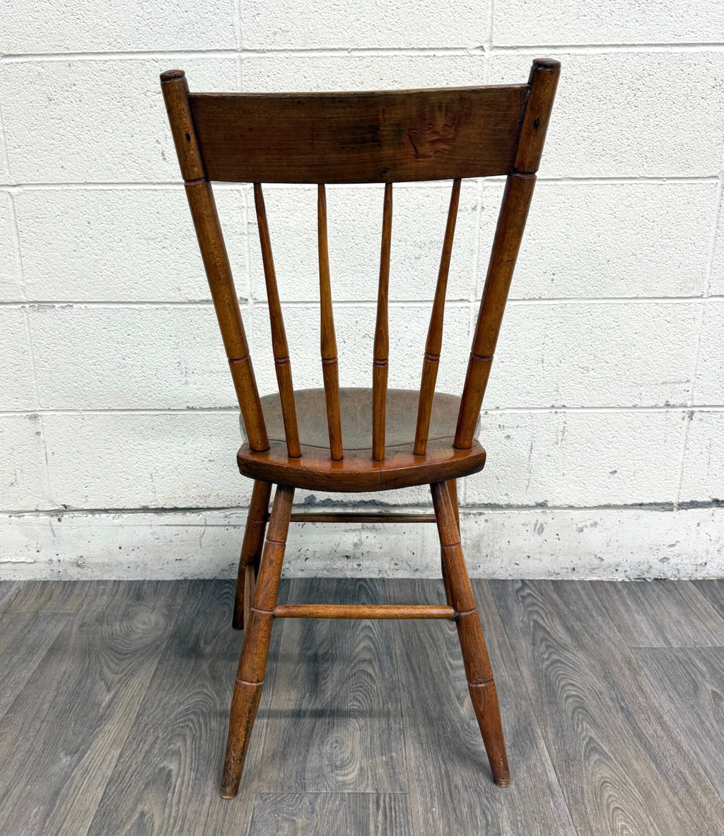 Antique American Windsor Farmhouse Style Plank Seat Dining Chair