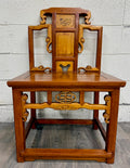 Vintage Chinese Ming Style Elm Side Occasional Accent or Wedding Chair