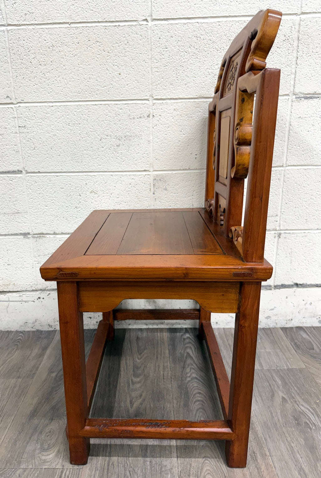 Vintage Chinese Ming Style Elm Side Occasional Accent or Wedding Chair
