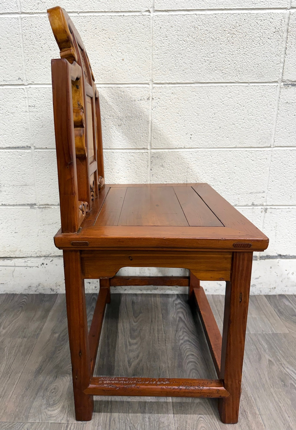 Vintage Chinese Ming Style Elm Side Occasional Accent or Wedding Chair
