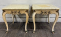 Vintage Italian Louis XV Style Marble Top End Tables - Pair